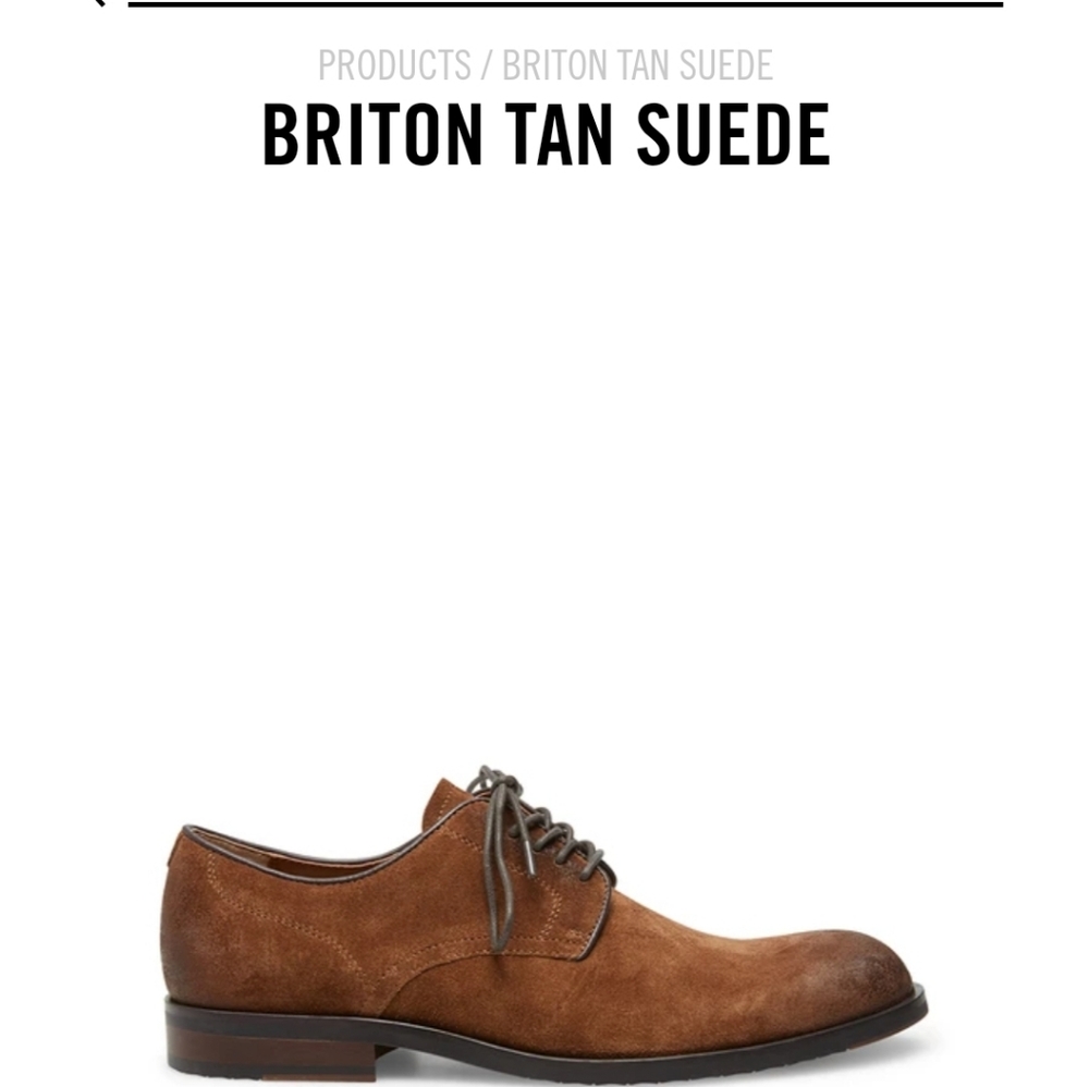 Steve Madden Britons tan suede men's dress shoes